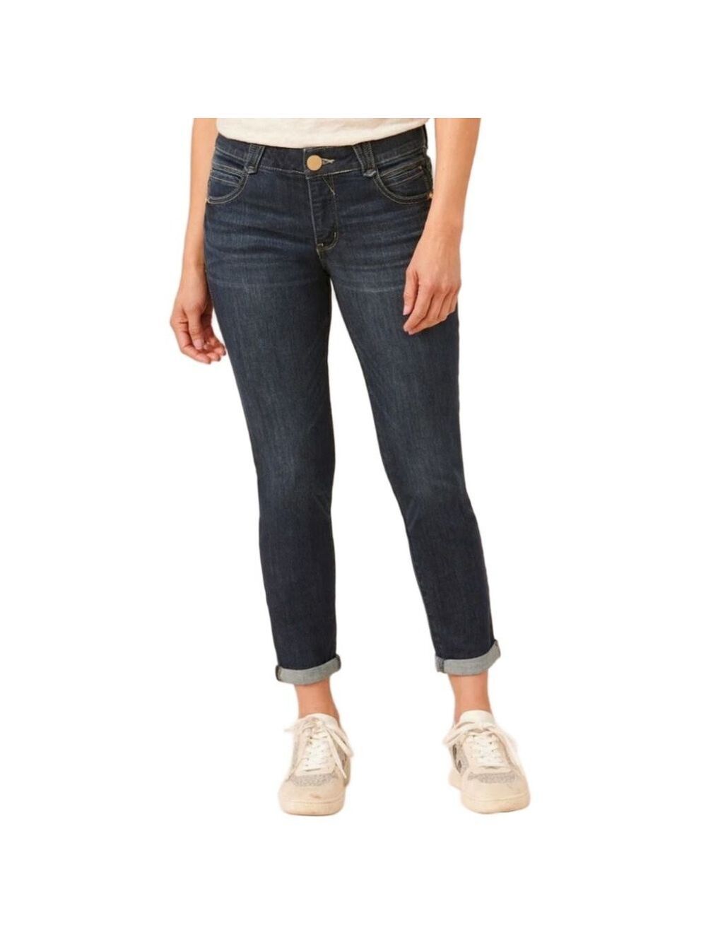 Democracy "Ab" Solution Ankle Skimmer Indigo Denim Women's Skinny Jeans Size 14